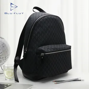 High end man leather backpack travel full customization custom design leather school bag for mens