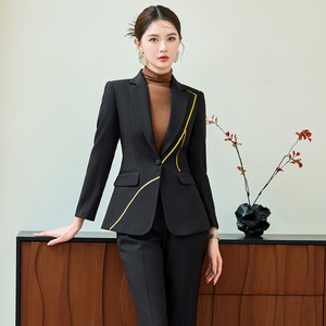 Women's Red Suit Set Slim Fit Formal Work Uniform Polyester Fabric Anti-Wrinkle 2025 Autumn Commuting Style - Product Image 2