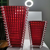 Vase rectangulaire en cristal de style Art déco moderne, fait main, décoration d'intérieur exquise, coffret cadeau pour anniversaire