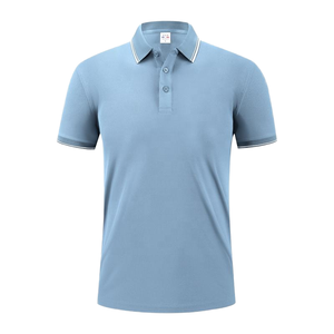 Người Đàn Ông Của Chất Lượng Cao Nhanh Chóng Khô Ngắn Tay Áo Golf T-Shirt Trống Thiết Kế Màu Rắn Lỏng Phù Hợp Với Dệt Kim 215G Cộng Với Kích Thước Anh Phong Cách - Product Image 1