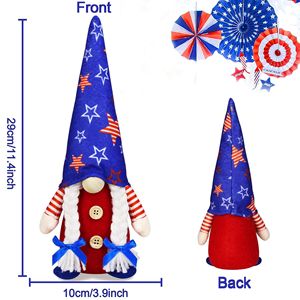 Decorazioni per bambole Rudolph Peak giorno dell'indipendenza americana 4 ° <span class=keywords><strong>July</strong></span> Gnomes decorazioni per feste