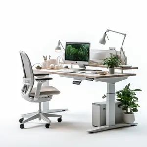 2 Motoren 3 Trappen Met Desktop Kantoormeubelbureau Fabrikant Ergonomische Tafelcomputertafel Ontwerp Handmatig Verstelbare Tafel