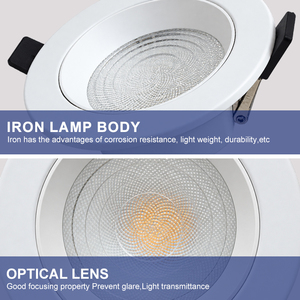 80-90LM/W AC165-265V 7W-24W Luxuriöse Maßgefertigte Weitwinkel-Einbau-Downlights mit Blendschutz COB-Technologie für den Haushalt - Product Image 6