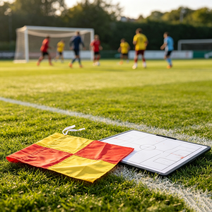 Bandera <span class=keywords><strong>de</strong></span> Árbitro Asistente <span class=keywords><strong>de</strong></span> Fútbol, Roja/Amarilla, Cuadrada, 45x54cm, Material 210D, Entrenamiento, <span class=keywords><strong>Nivel</strong></span> <span class=keywords><strong>Profesional</strong></span>, Vance Sports - Product Image 2