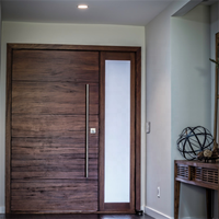 DAIYA – double porte avant décorative avec insert en verre