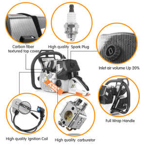<span class=keywords><strong>Tronçonneuse</strong></span> Professionnelle FARMMAC NEOTEC Power 660 G660, Puissante à Essence, Moteur Intelligent, 92CC - Product Image 6