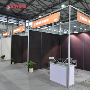 Stand d'exposition standard 3x3m (10x10ft) à structure modulaire LINGTONG 8 voies en aluminium, conception gratuite, livraison rapide - Product Image 1