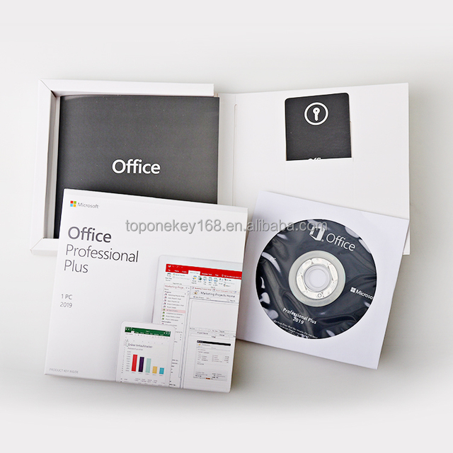 Office 2019 Professional Plus Global Online Activation DVD Retail Box with Lifetime License Key
