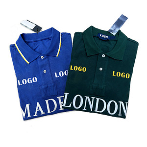 เสื้อผ้าแฟชั่นเสื้อโปโลเสื้อยืดแบรนด์ดีไซเนอร์หรูเสื้อยืดโปโลปักลายเมืองเสื้อผ้าผู้ชายเสื้อโปโลผ้าฝ้าย100% - Product Image 5