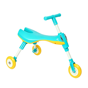 Primer <span class=keywords><strong>Triciclo</strong></span> de Equilibrio para Niños Pequeños, Bicicleta de Equilibrio para Niños de 1, 2 y 3 Años, <span class=keywords><strong>Triciclo</strong></span> <span class=keywords><strong>Plegable</strong></span> de 3 Ruedas, Andador para Bebés, Carro Deslizante sin Pedales - Product Image 4