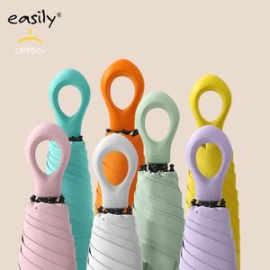 ร่มพับขนาดเล็กพิมพ์ลายหัวใจสีสันสดใส พกพาสะดวก 5 ตอน พับได้ สำหรับผู้หญิง - Product Image 4
