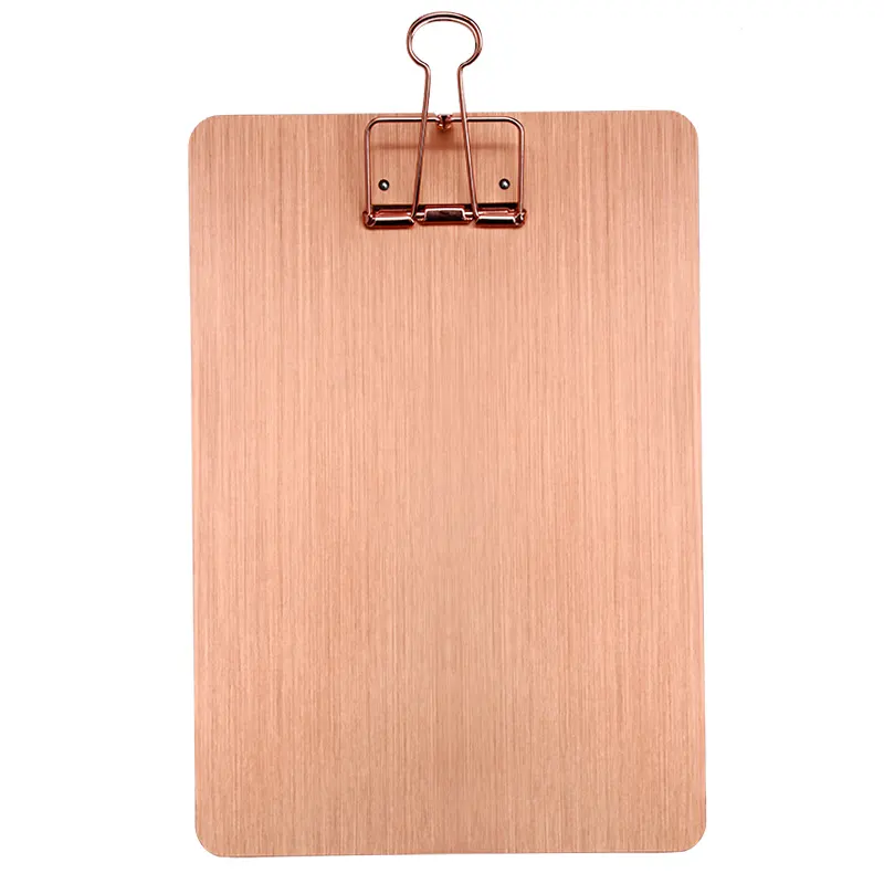 Thời Trang Mới Nhất A4 A5 Màu Sắc Tùy Chỉnh Logo Kim Loại Hollow Binder Thư Mục Kích Thước Pháp Lý Clipboard