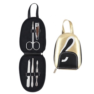 venta fábrica conejo <span class=keywords><strong>bolsa</strong></span> PU Acero inoxidable herramientas para el cuidado 5 piezas manicura para árbol del dólar - Product Image 1