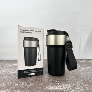 Mug de voyage isotherme en acier inoxydable 17oz à double paroi avec couvercle de bouteille d'eau et paille, anti-fuite, pour café - Product Image 1