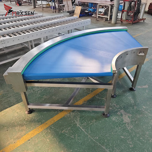 Transportador de cinta de PU/PVC de grado alimenticio con marco de acero inoxidable de 90 grados Maxsen con color blanco personalizado nueva condición para uso industrial - Product Image 4