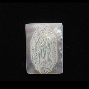 Coquillages naturels blancs vierges de la Vierge Marie et de Jésus, 8x12 mm et 12x16 mm, pour bijoux - Product Image 3