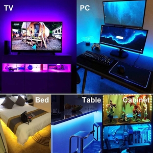 Décoration DC 5V 5050 2835 1M 2M 3M 4M 5M 10M 15M 50M SMD RVB Flexible TV Rétro-Éclairage Smart Led Bande Lumineuse avec Télécommande USB - Product Image 4