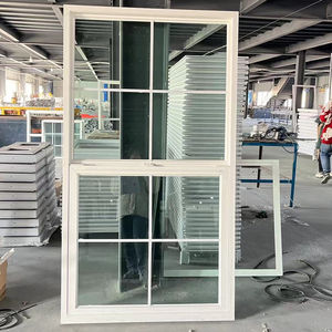 Sıcak satış amerikan tarzı sürgülü pencereler vinil tek yukarı aşağı pencere çift sürme pencereler - Product Image 1