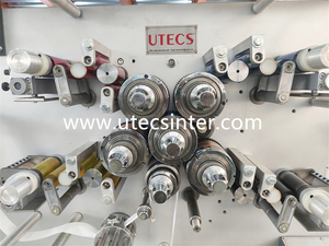 Ugs1004 Tự Động Bốn Màu Sắc Đôi Bên Rửa Chăm Sóc Nhãn Xoay Máy In, Vải Ribbon Satin In Ấn Giá Máy - Product Image 2