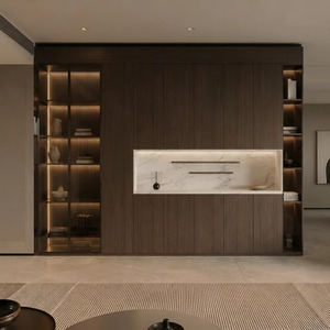 Aparador Minimalista Personalizado para Cocina y Comedor, Mueble de Almacenamiento de Madera de Alta Gama con Estante para Botellas de Vino - Product Image 2