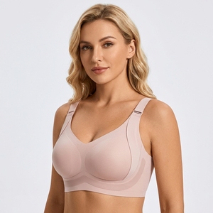 Sujetador Deportivo Sin Costuras con Logotipo Personalizado para Mujer, <span class=keywords><strong>Copa</strong></span> 3/4, OEM/ODM, Tallas Grandes M-4XL, Sin Varillas, Alta Elasticidad, Transpirable - Product Image 3