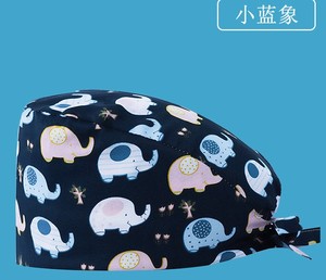 定制制造商可调节尺寸棉质护士手术帽印有卡通图案医生美容工作服速干医院用 - Product Image 3