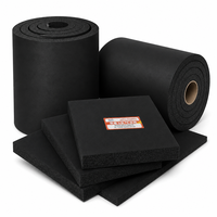 Rouleaux de mousse isolante à cellules fermées modernes 19 mm, feuilles de caoutchouc noir NBR/métal/PVC/plastique certifiées ISO pour toiture 30 mm