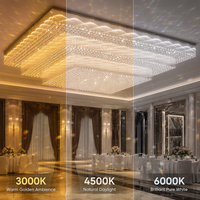 Lustre en cristal de luxe de grande taille, lampe de plafond à étages en forme de vague personnalisée pour hall d'hôtel, salle de banquet, villa