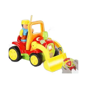 Carro de Construção RC Bonito com Controle Remoto de Caminhão Rc Luz e Música de Brinquedo infantil desenhos animados