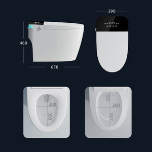 Toilette Intelligente con Bidet Elettrico, WC in Ceramica con Sensore a Pedale e Scarico Automatico - Product Image 6