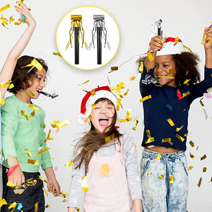 Fischietti per Feste con Frange, Strumenti Sonori Dorati e Argentati, Decorazioni per Capodanno, Compleanni e Baby Shower - Product Image 6