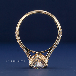 Anillo Solitario de Diamante Cultivado en Laboratorio de Oro de 14K para Mujer, Anillo de Compromiso de Lujo con una Sola Piedra, Proveedor de Joyería Fina - Product Image 6