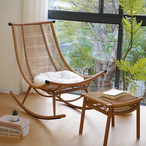 Vintage phong cách hiện đại mây Chaise phòng chờ ngồi có thể ngả cho khách sạn nhà giải trí ngoài trời COURTYARD & phòng khách lười biếng Rocking thư giãn - Product Image 2