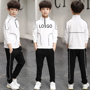Fashional Custom Design Cropped maniche lunghe Top pantaloni sportivi set Boy Jogger tute da allenamento tute sportive ad asciugatura rapida per <span class=keywords><strong>ragazzo</strong></span> - Product Image 3