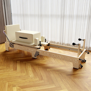 Équipement de gym à domicile, machine commerciale pliable, Reformer de yoga en bois de chêne, lit en bois de caoutchouc - Product Image 1