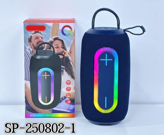 Portable Bluetooth Speaker with RGB Lights - SP - 250802 - 1 Wireless Outdoor Speaker, Colorful LED, Rich Bass
