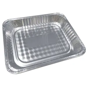 323*263*43mm 2400ml Ofens icher in halber Größe, flach Einweg-Kuchen formen für die Unterhaltung von Aluminiumfolien-Lebensmittel behälter