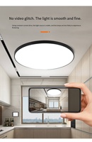 Plafonnier LED anti-choc à spectre complet, design minimaliste moderne, abat-jour blanc pour salon, couloir, balcon, chambre à coucher