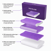Oreiller ergonomique en mousse à mémoire de forme pour un sommeil profond, avec grille de refroidissement ventilée pour un soulagement de la pression et un sommeil amélioré.