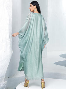 Djellaba Eid, robe maxi musulmane, diamant, robes de femmes de Dubaï, kebaya, manches chauve-souris, abayas, kaftan musulman, femme, vestidos - Product Image 2