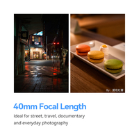 Objectif TTArtisan AF Plein Format 40mm F/2 à Grande Ouverture Fixe en Alliage d'Aluminium Interface E pour Lumix S5/S9/SL/SL2