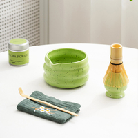 Vente en gros coffret cadeau personnalisé Matcha fouet en bambou bol en céramique kit de fouet Matcha pour outils à thé