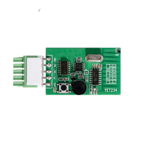 Módulo Receptor RF Superheterodino YET234 para Puerta Corredera de Cristal, Placa PCB de Decodificación de Control Remoto, 433 MHz, 5V, con Función de Aprendizaje