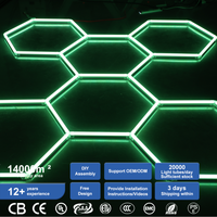 Penjualan langsung pabrik lampu Bar LED RGB heksagonal kelas atas tabung pencahayaan RGB Aluminium pintar Premium