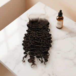 ผมแท้สีดำแบบลอนพม่า 5x5 HD Lace Closure ขายดี ราคาส่งจากผู้ผลิต - Product Image 1