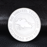 Pièce de monnaie de compétition sportive personnalisée avec logo estampé, en métal miroir, plaquée argent ou plaquée or