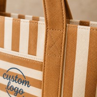 Sac fourre-tout en toile robuste, personnalisable avec logo, en coton, surdimensionné, réutilisable, avec poche zippée, pour femmes, travail, voyage, sport