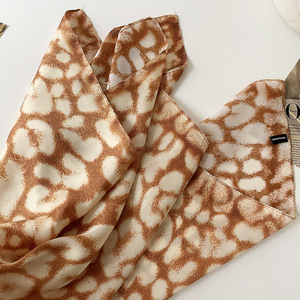 Trendy <b>Leopard</b> <b>Print</b> Silk Satin Square <b>Scarf</b> Streetwear Women Headscarf Fashion Neckerchief Sexy <b>Scarf</b> Tube Top Bandana - Product Image 2