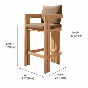 Rounded Corner Teak Wood Outdoor <b>Dining</b> <b>Armchair</b> Factory Handcrafted Garden Seating for High end Projects - Product Image 2