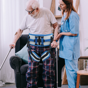 Rehabilitation Support Waist Belt Size S Blue 13Cm Webbing Comfortable For Elderly Stroke Recovery Training Assistance - Product Image 3